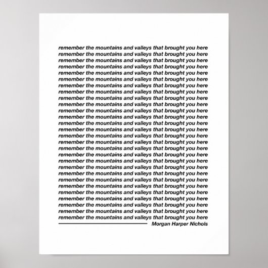 山と谷を思い出しなさい ポスター (正面)