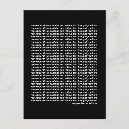 山と谷を思い出しなさい ポストカード (正面)