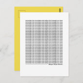 山と谷を思い出しなさい ポストカード (正面/裏面)