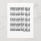 山と谷を思い出しなさい ポストカード (正面)