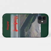 山と赤のカヌー、名前、  Case-Mate iPhoneケース (裏面(横))