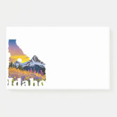 山と野の花をデザインしたアイダホ州の形 ポストイット (正面)