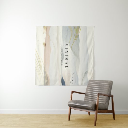 山と金色の線画。東洋の タペストリー (インサイチュ(横))