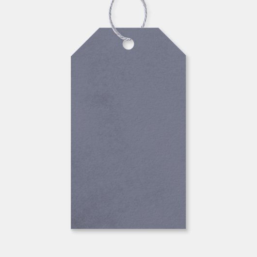 山と雪の丘の冬の誕生日 ギフトタグ (裏面)