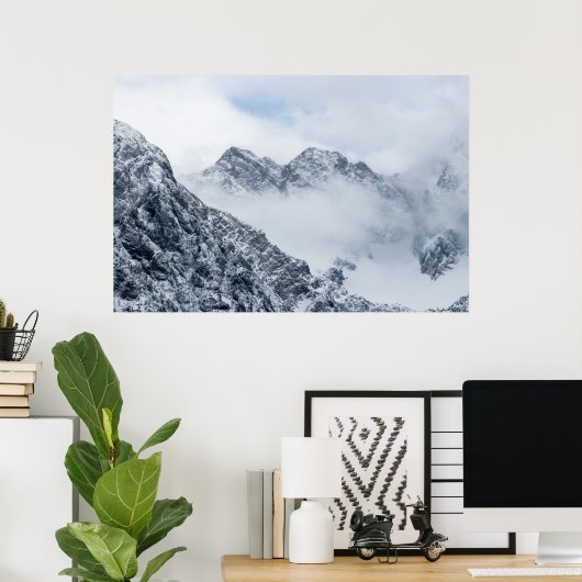 山と雲 ポスター (ホームオフィス)