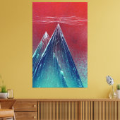 山と霧の高高度 キャンバスプリント (インサイチュ (リビング))