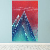 山と霧の高高度 キャンバスプリント (インサイチュ (ウッドフロア))