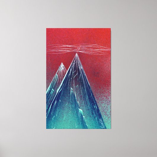 山と霧の高高度 キャンバスプリント (正面)