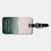 山によってあなたの一流の|の青を加えて下さい ラゲッジタグ (正面横)