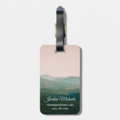 山によってあなたの一流の|の青を加えて下さい ラゲッジタグ (裏面縦)