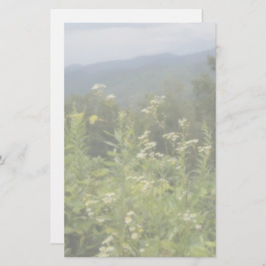 山によっては文房具の紙が開花します 便箋 (正面/裏面)