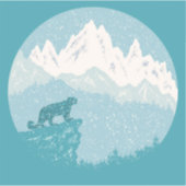 山にユキヒョウ シール (正面)