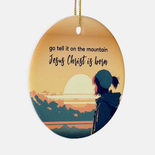 山に伝えよ、キリストは生まれた、イエス・キリストの誕生 セラミックオーナメント (右)