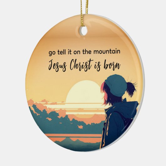 山に伝えよ、キリストは生まれた、イエス・キリストの誕生 セラミックオーナメント (左)