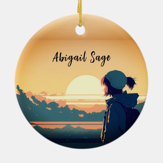 山に伝えよ、キリストは生まれた、イエス・キリストの誕生 セラミックオーナメント (裏面)