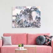 山に住む キャンバスプリント (インサイチュ (リビング))