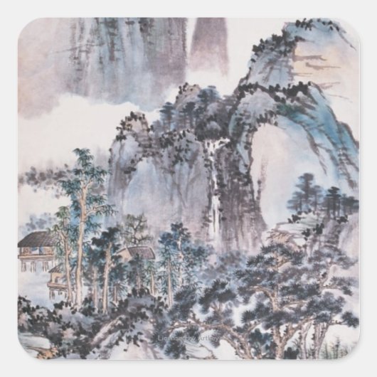 山に住む スクエアシール (正面)