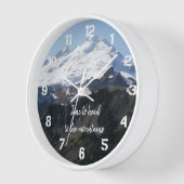 山に向かう時間 壁時計 (傾斜)