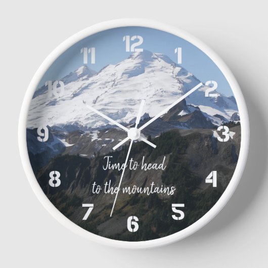 山に向かう時間 壁時計 (正面)