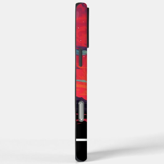 山に囲まれた夕暮れ時に黒馬が駆ける Case-Mate iPhoneケース (裏面 / 右)