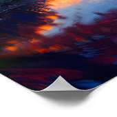 山に囲まれた隠れた威厳のある湖 ポスター (角)