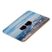 山に対して赤ワインのグラスを2つ マグネット (左側)