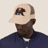 山に対するグリズリーシルエット キャップ (インサイチュ)