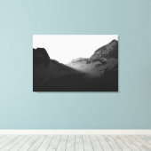 山に日光が当たる キャンバスプリント (インサイチュ (ウッドフロア))
