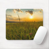 山に日没のマウスパッド マウスパッド (マウス)
