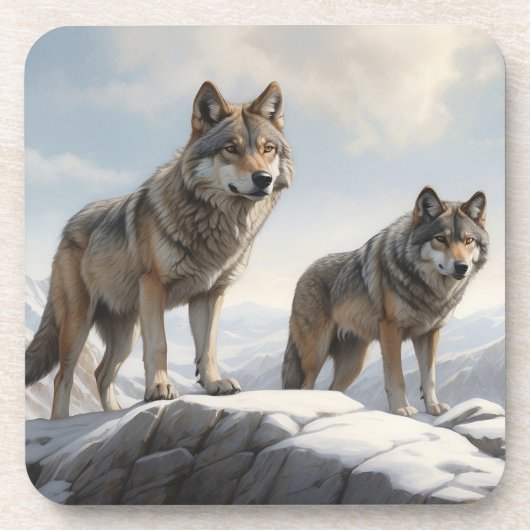 山に棲む狼 コースター (正面)