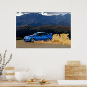 山に漂う青いすばるSTi|過去記事 ポスター (キッチン)