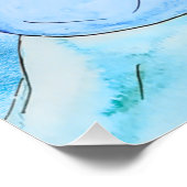 山に登る水の色アートプリント ポスター (コーナー)