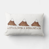 山に登ろう登山雪キャップ山 ランバークッション (正面)