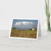 山に白い雲 カード (正面)