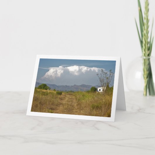 山に白い雲 カード (正面)