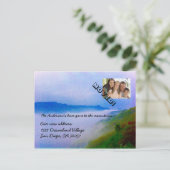 山に行くアドレスの変更あなたの写真 案内ポストカード (スタンド正面)