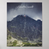 山に雨雲が立つ ポスター (正面)