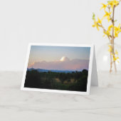 山に雲の風景 カード (黄色い花)