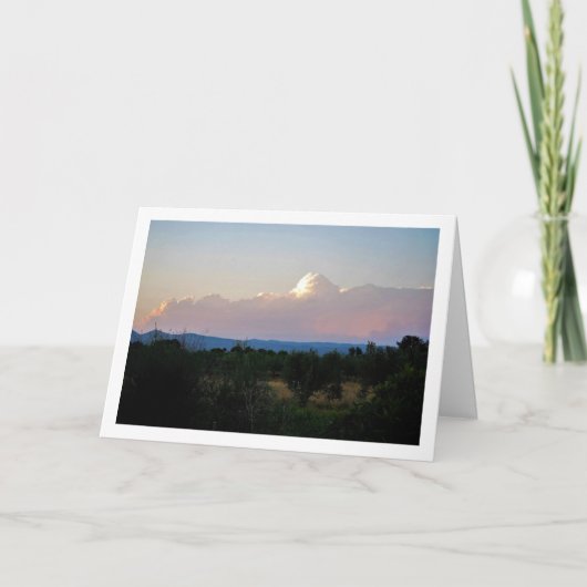 山に雲の風景 カード (正面)