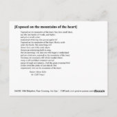 山に露出するハート ポストカード (裏面)