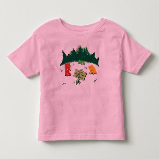 山のおもしろいなゼリーくま トドラーTシャツ (正面)
