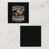 山のおもしろいライオンを殺したことがないが、チョーククーガー スクエア名刺 (正面/裏面)