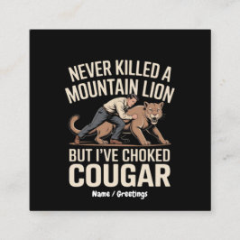 山のおもしろいライオンを殺したことがないが、チョーククーガー スクエア名刺