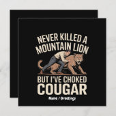 山のおもしろいライオンを殺したことがないが、チョーククーガー 招待状 (正面/裏面)