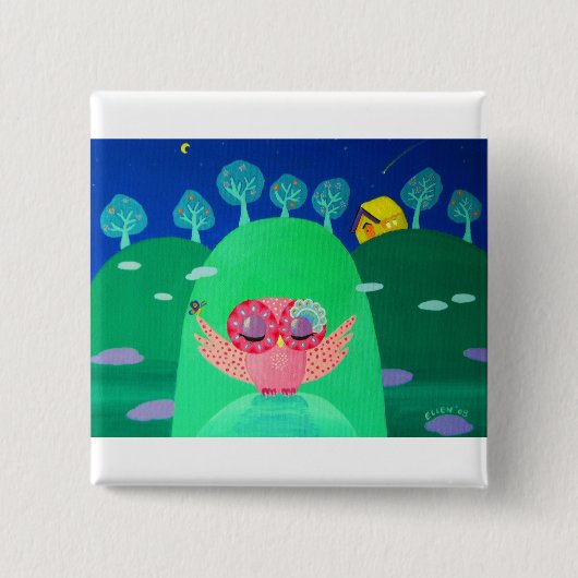 山のささやき 缶バッジ (正面)