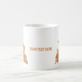 山のようなオレンジ色のロードコーン コーヒーマグカップ (中央)