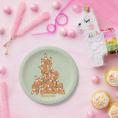 山のようなオレンジ色のロードコーン ペーパープレート (パーティー)