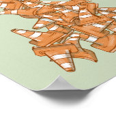 山のようなオレンジ色のロードコーン ポスター (角)