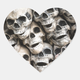 山のようなスカル ハートシール