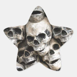 山のようなスカル 星シール